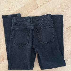 Reformation Faded Black Liza Ultra High Rise Straight Jeans size 29